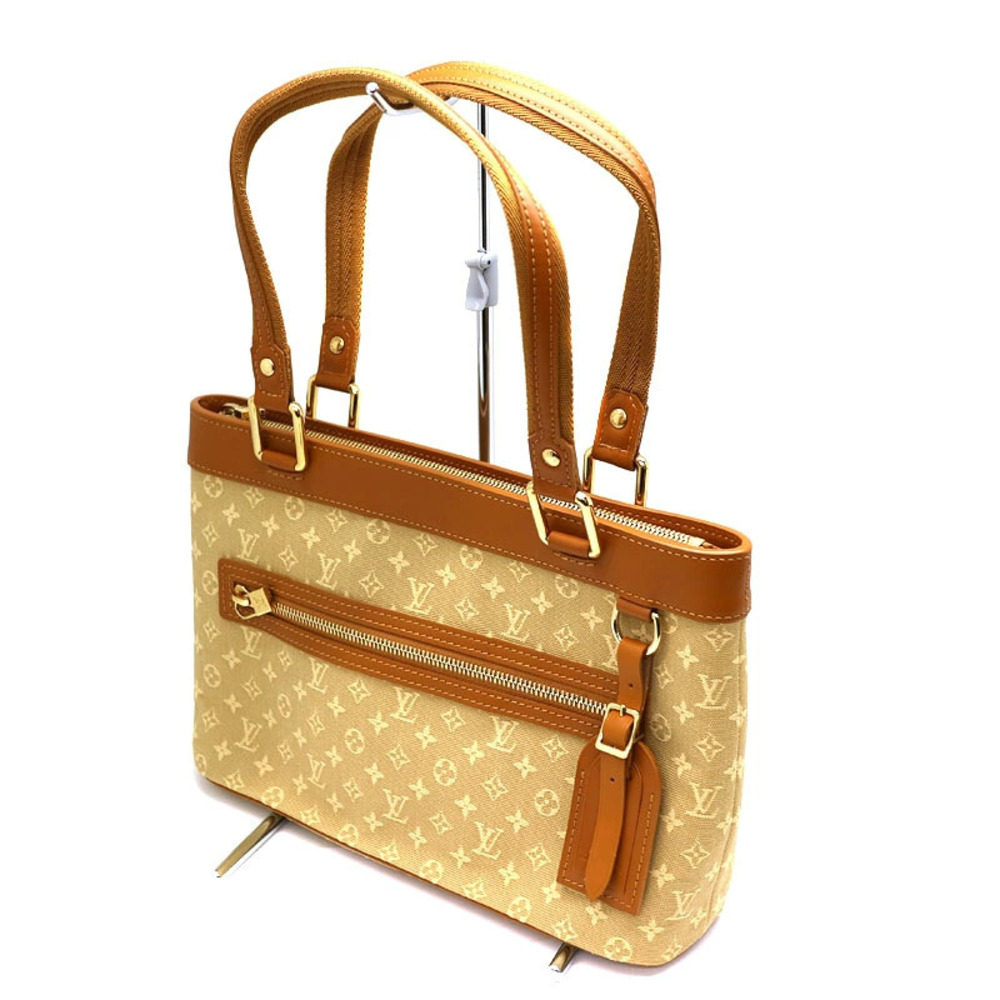 LOUIS VUITTON Rouche Handbag Monogram Beige LV
